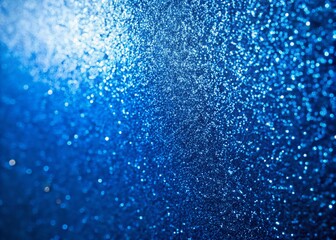 Poster - Captivating Navy Blue Background with Glowing Blue Foil Glitter Metallic Texture and Light Spots, Ideal for Creative Designs and Modern Aesthetic Projects