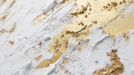 Poster - Artistic gold and white texture creation studio abstract photography creative environment close-up modern design concept