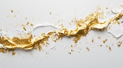 Poster - Creative artistic expression abstract art digital composition modern studio close-up gold and white contrast for visual impact