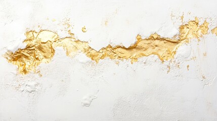 Poster - Artistic golden textures on white background abstract artwork contemporary minimalist aesthetic appeal visual harmony