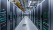 © nikomsolftwaer - Data center operations high-tech facility infrastructure controlled environment wide-angle network efficiency and security