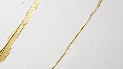 Poster - Artistic expression of gold stripes on white canvas abstract art gallery setting minimalist design close-up view creativity unleashed
