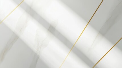 Poster - Elegant lines of light and shadow on marble surface indoor space abstract photography minimalist design close-up view modern aesthetic