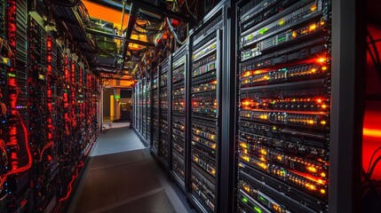 Poster - Data center operations high-tech facility infrastructure management server environment technical insight efficiency and security enhancements