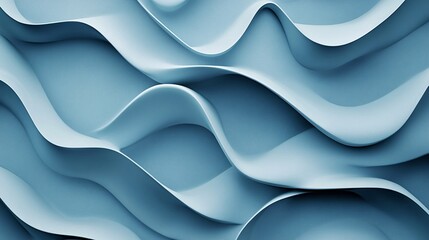 Aufkleber - Abstract blue wavy background creating dynamic visual effect