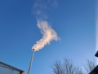 smoke from a chimney