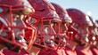 © rookielion - Football team action at sunset practice session sports field outdoor close-up teamwork spirit