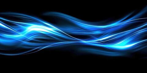 Aufkleber - Blue wave with white lines