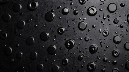 Poster - Water droplets creating concentric circles on a hydrophobic surface