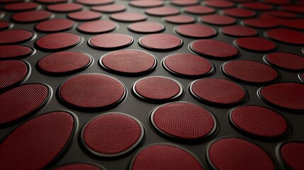 Poster - Red dots covering dark surface creating textured pattern