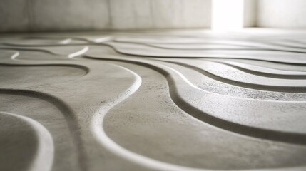 Poster - Wavy concrete surface creating a modern architectural design