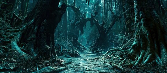 Poster - Forest with a path through it