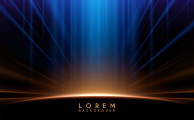 Wall Mural - blue and yellow light rays background