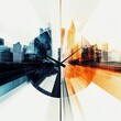 © nitiroj - Abstract representation of time flowing through a modern city, conceptual urban design and futuristic thinking