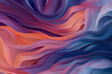 Poster - abstract background with wavy lines and waves
