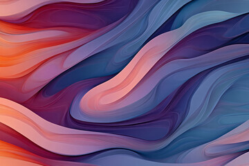 Poster - abstract background with wavy lines