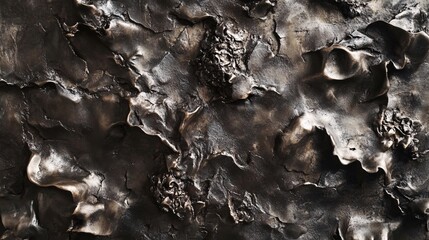 Poster - Dark and textured abstract background resembling molten metal or volcanic rock