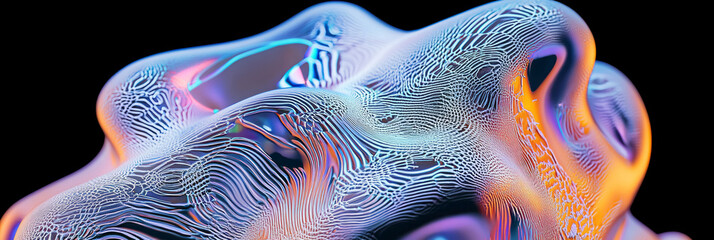 Aufkleber - a close up of a colorful abstract design