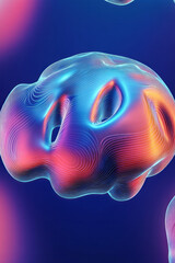 Poster - a 3d image of a brain