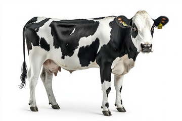 Poster - cow on white background