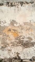 Poster - Old damaged wall with peeling paint showing concrete surface