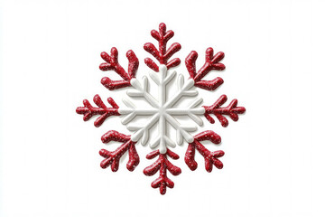 Sticker - Snowflake Vector Illustration On White Background