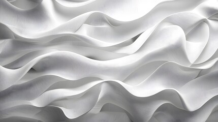 Poster - A clean and dynamic pattern of flowing ribbons transitioning into a seamless network.