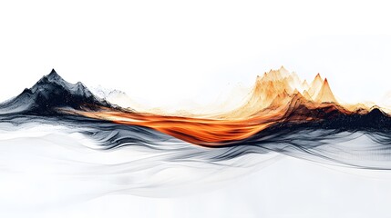 Poster - An abstract representation of digital flow using soft, glowing lines on a clean white backdrop.