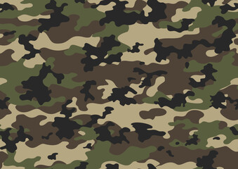 Wall Mural - seamless camouflage with military texture for jackets, pants. army vector forest pattern