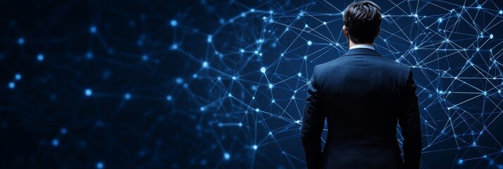 Businessman and Network Vision of Innovation, Growth, Technology, and Interconnectivity