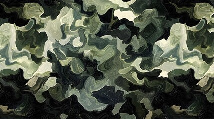 Aufkleber - An abstract digital pattern of soft waves blending seamlessly into each other.