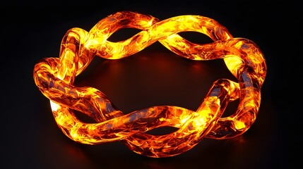 Poster - A glowing ring of interwoven arcs forming a seamless and infinite loop.