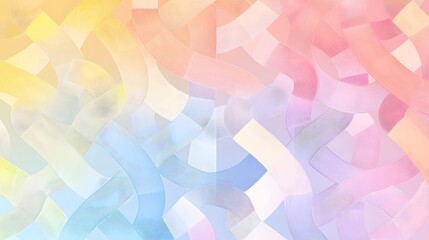 Poster - A soft gradient-filled pattern of interlocking loops forming a seamless design.