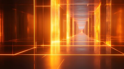 Poster - An artistic design of glowing transparent layers blending seamlessly.