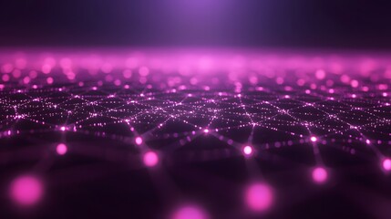 Poster - A symmetrical grid pattern with soft glowing points connecting into a seamless network.