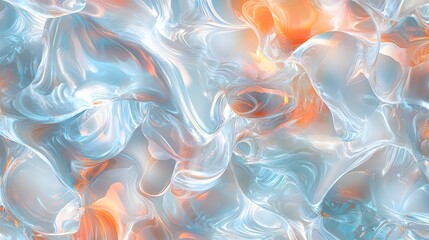 Poster - A glowing ripple pattern in soft gradients creating a dynamic seamless texture.