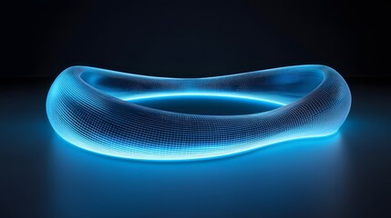 Poster - A high-tech visualization of seamless flow using glowing arcs and subtle shading.