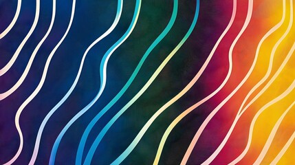 Poster - A vibrant gradient ripple pattern creating a futuristic seamless effect.