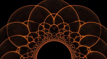 Poster - A glowing wave design with flowing arcs transitioning into a seamless digital pattern.