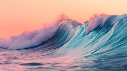 Poster - A minimalist wave design in soft gradients creating a smooth, seamless flow across the composition.