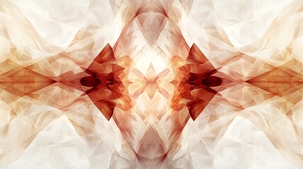 Poster - A symmetrical layout of translucent geometric layers arranged in a seamless, flowing design.
