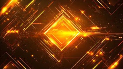 Poster - A futuristic background of glowing geometric shapes merging seamlessly into a cohesive design.