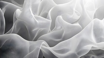 Poster - An abstract depiction of translucent flowing shapes creating a seamless digital motion.