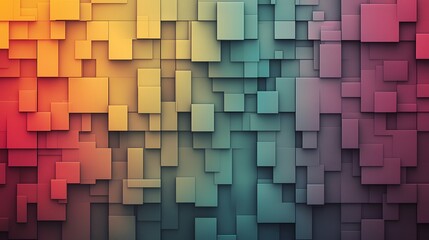 Aufkleber - Overlapping translucent rectangles arranged symmetrically, blending seamlessly into a gradient.