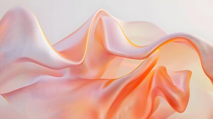 Poster - Abstract ribbons in soft gradients connecting in a seamless flow, symbolizing smooth communication.