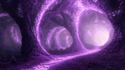 Poster - A futuristic representation of glowing pathways forming a seamless digital network.