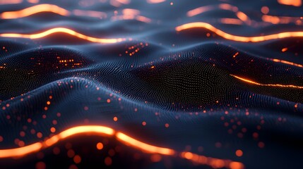 Poster - A conceptual image of glowing lines weaving into a continuous seamless pattern.