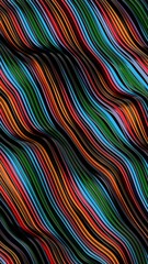 Poster - Colorful Abstract Waves with Fluid Motion in Vibrant Tones