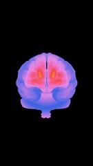 Aufkleber - Abstract Brain Visualization with Soft Gradient Colors