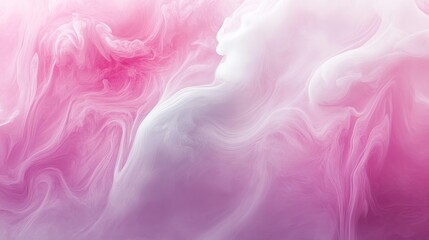 Wall Mural - beautiful abstract swirl of soft pink and white hues, creating a serene and dreamy atmosphere.